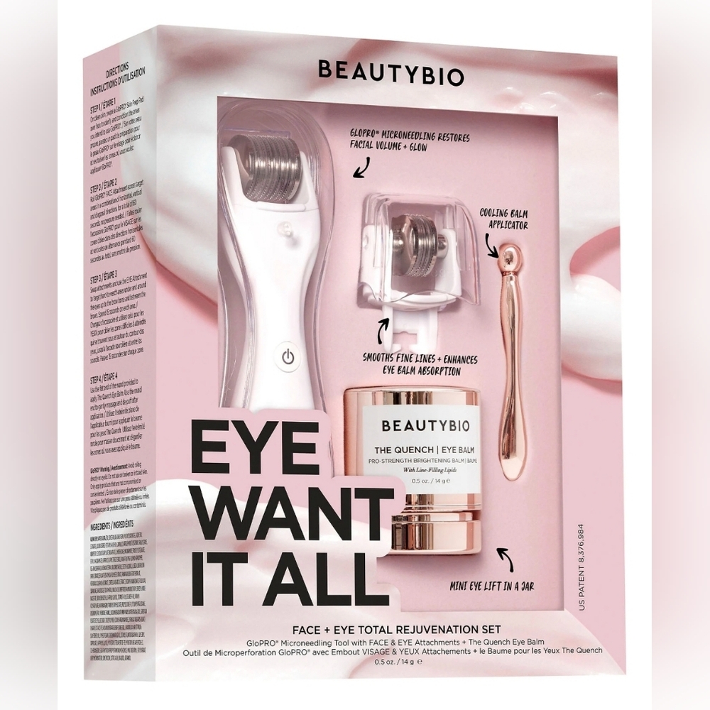 BeautyBio Eye Want It All Face + Eye Microneedling Set NIB SEALED